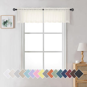 Airy Sheer Voile Curtains Set for Living Room & Bedroom