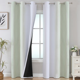 Estelar Textiler Ombre Blackout Curtains for Bedroom 2 Panels Set