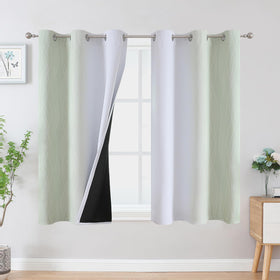 Estelar Textiler Ombre Blackout Curtains for Bedroom 2 Panels Set