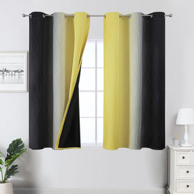 Estelar Textiler Ombre Blackout Curtains for Bedroom 2 Panels Set