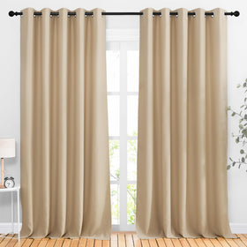 Grommet Blackout Curtains Set for Windows
