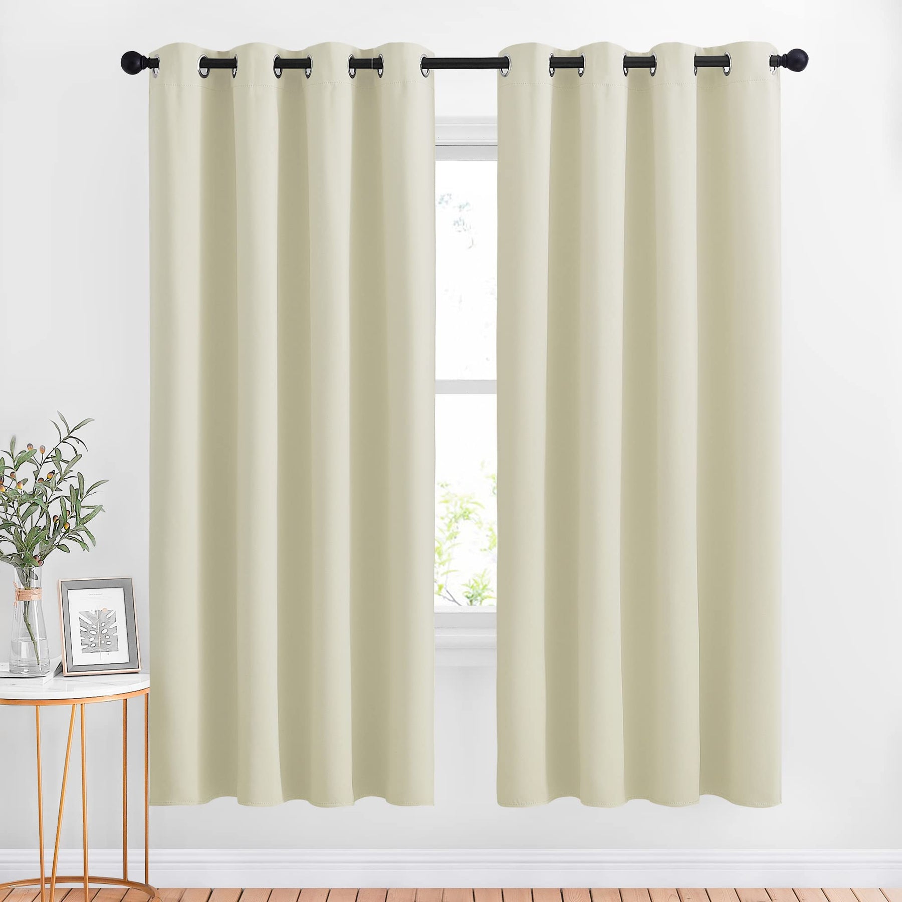 Grommet Blackout Curtains Set for Windows