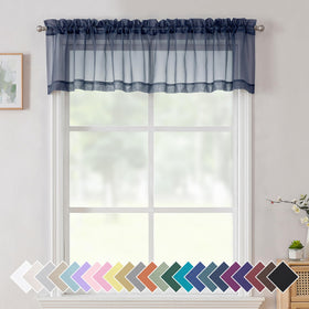 Airy Sheer Voile Curtains Set for Living Room & Bedroom