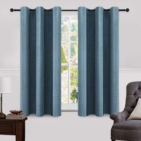 100% Blackout Linen Curtains for Bedroom & Living Room