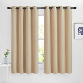 Grommet Blackout Curtains Set for Windows