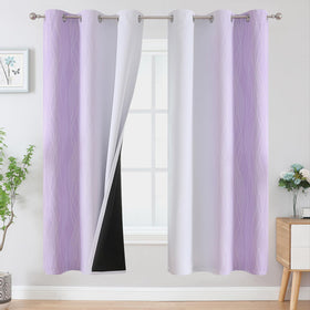 Estelar Textiler Ombre Blackout Curtains for Bedroom 2 Panels Set