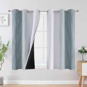 Estelar Textiler Ombre Blackout Curtains for Bedroom 2 Panels Set