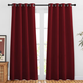Grommet Blackout Curtains Set for Windows