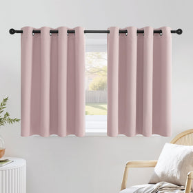 Grommet Blackout Curtains Set for Windows