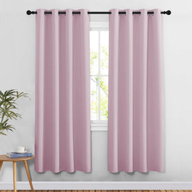 Grommet Blackout Curtains Set for Windows