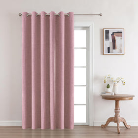 Joydeco 52 Inch Wide Bedroom 100% Faxu Linen Textured Privacy Curtains