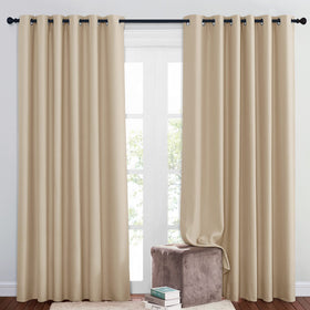 Grommet Blackout Curtains Set for Windows