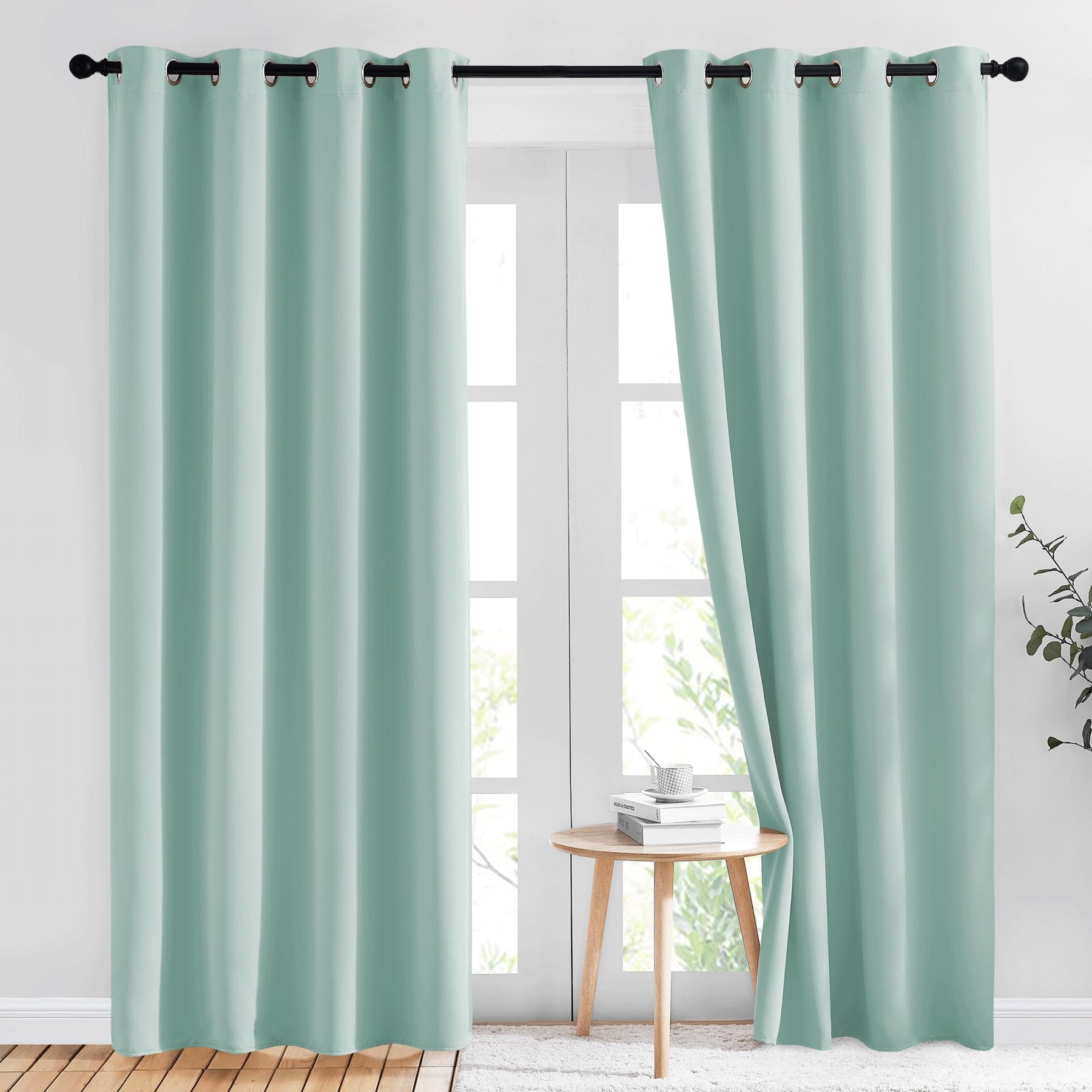 Grommet Blackout Curtains Set for Windows