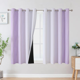 Estelar Textiler Ombre Blackout Curtains for Bedroom 2 Panels Set