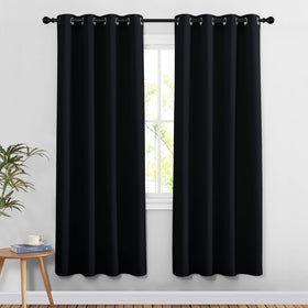 Grommet Blackout Curtains Set for Windows