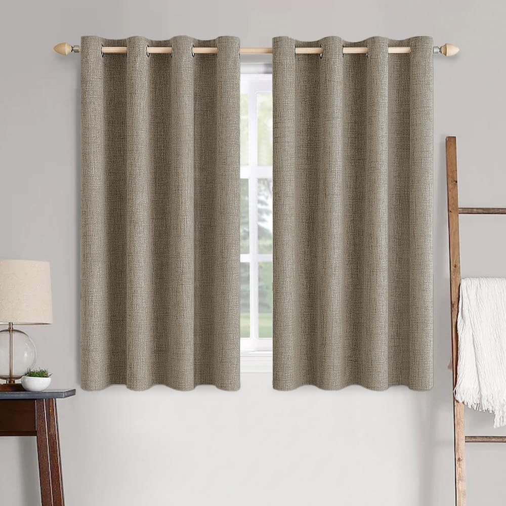 100% Blackout Linen Curtains for Bedroom & Living Room