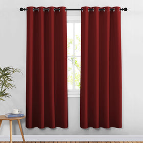 Grommet Blackout Curtains Set for Windows