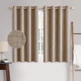 100% Blackout Linen Curtains for Bedroom & Living Room