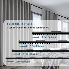 Hoeflife Curtain Track with clips