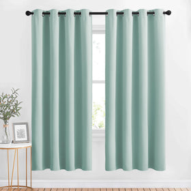 Grommet Blackout Curtains Set for Windows