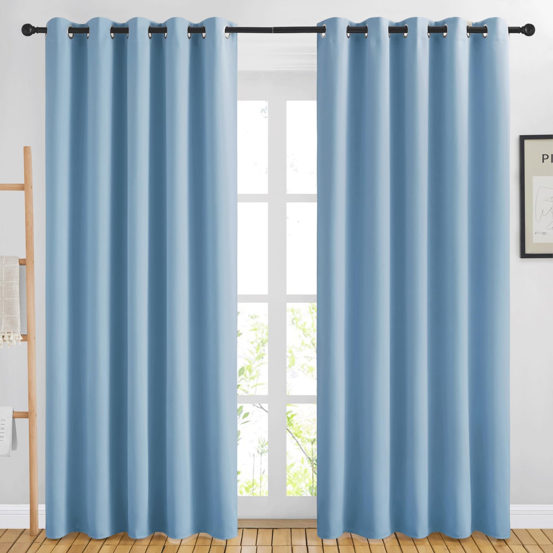 Grommet Blackout Curtains Set for Windows