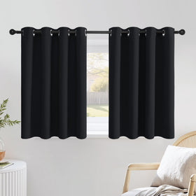 Grommet Blackout Curtains Set for Windows