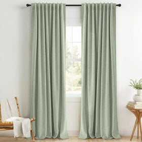 100% Blackout Linen Curtains for Bedroom