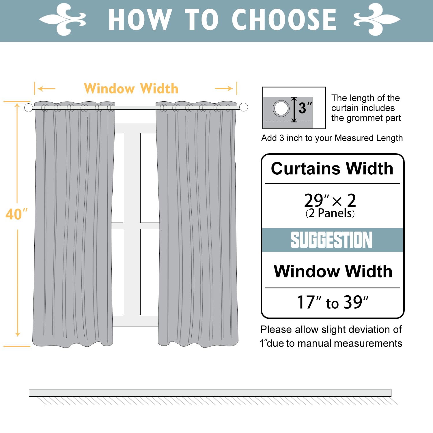 Grommet Blackout Curtains Set for Bedroom & Living Room