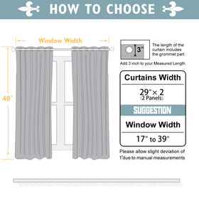 Grommet Blackout Curtains Set for Bedroom & Living Room