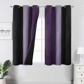 Estelar Textiler Ombre Blackout Curtains for Bedroom 2 Panels Set