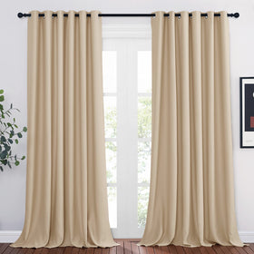 Grommet Blackout Curtains Set for Windows