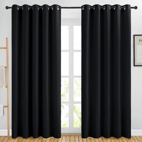 Grommet Blackout Curtains Set for Windows