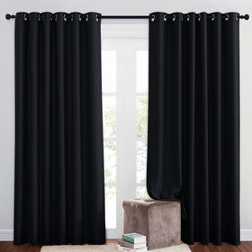 Grommet Blackout Curtains Set for Windows