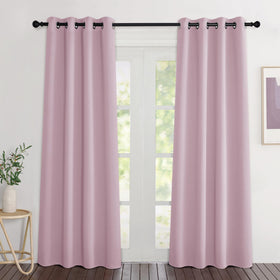 Grommet Blackout Curtains Set for Windows