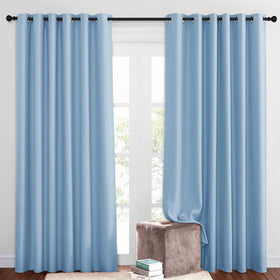 Grommet Blackout Curtains Set for Windows