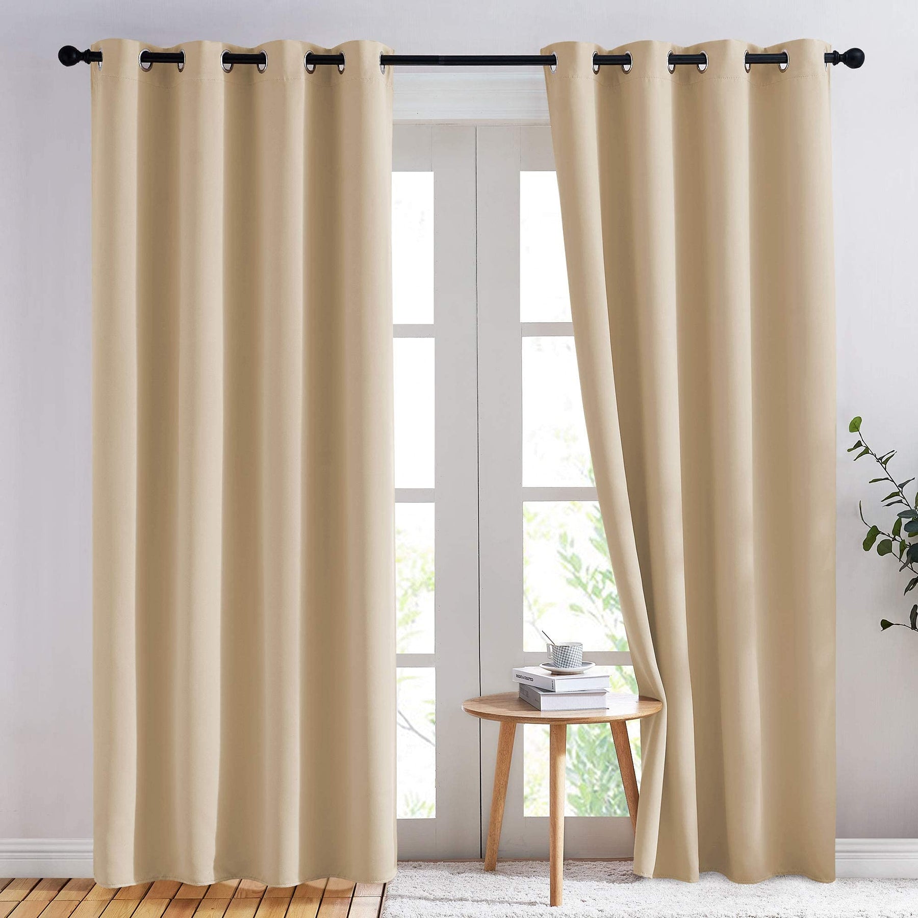 Grommet Blackout Curtains Set for Windows