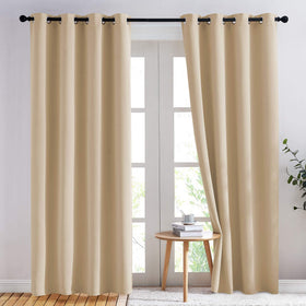 Grommet Blackout Curtains Set for Windows