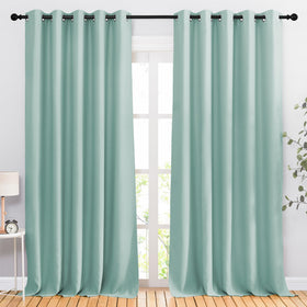 Grommet Blackout Curtains Set for Windows