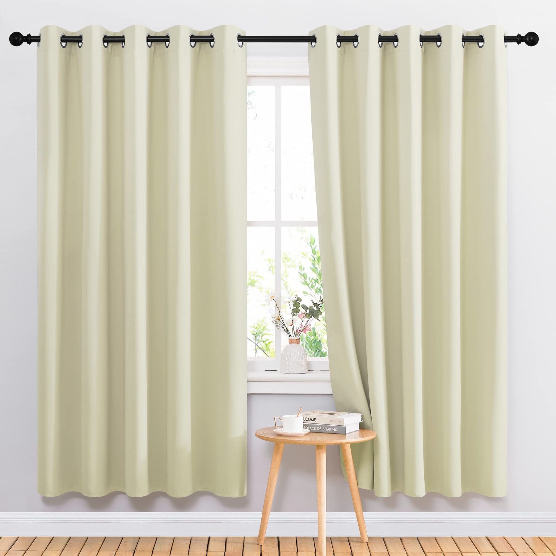 Grommet Blackout Curtains Set for Windows
