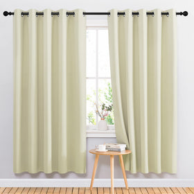 Grommet Blackout Curtains Set for Windows