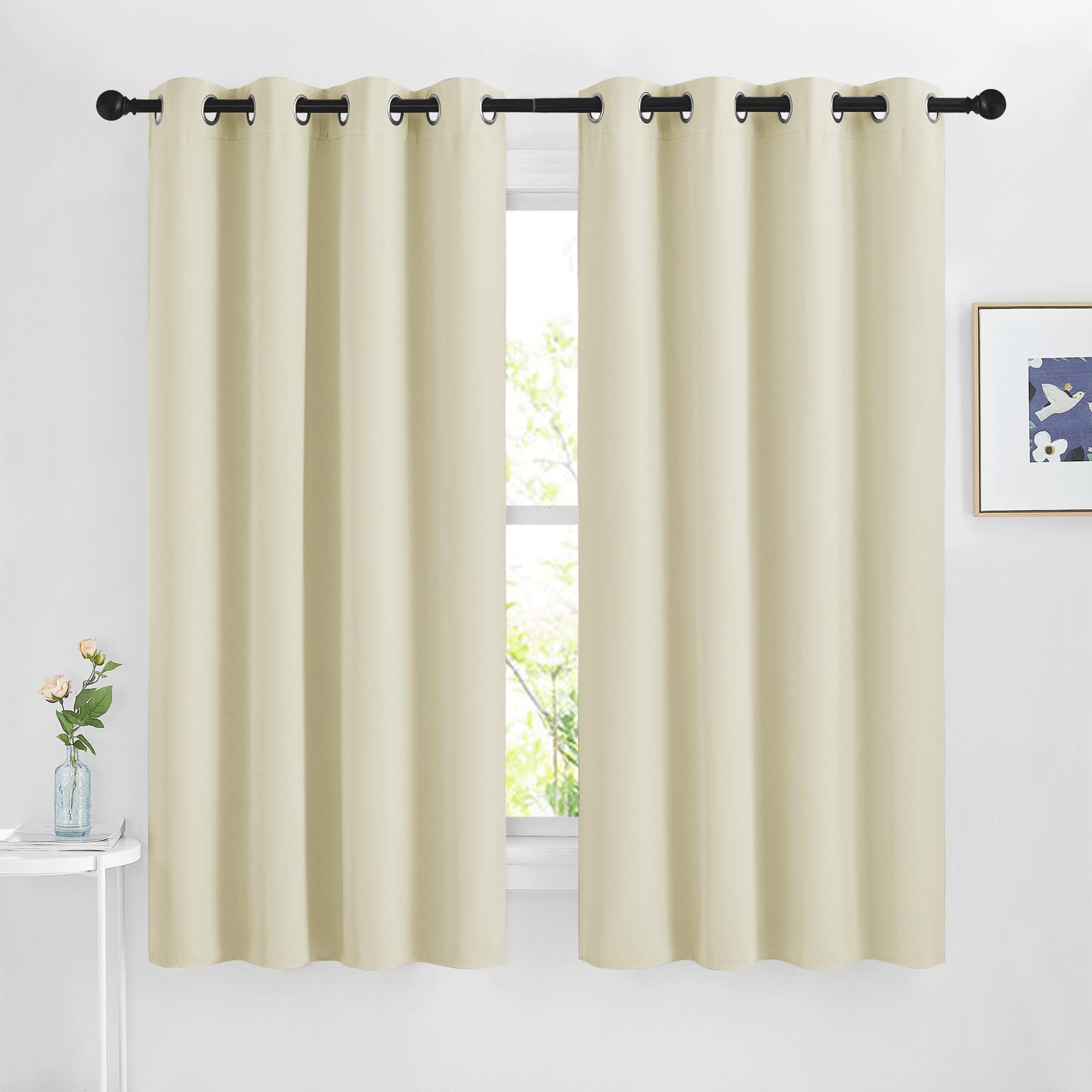 Grommet Blackout Curtains Set for Windows