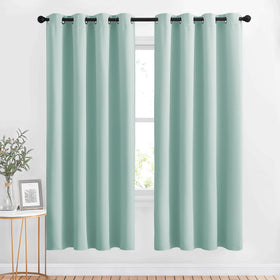 Grommet Blackout Curtains Set for Windows
