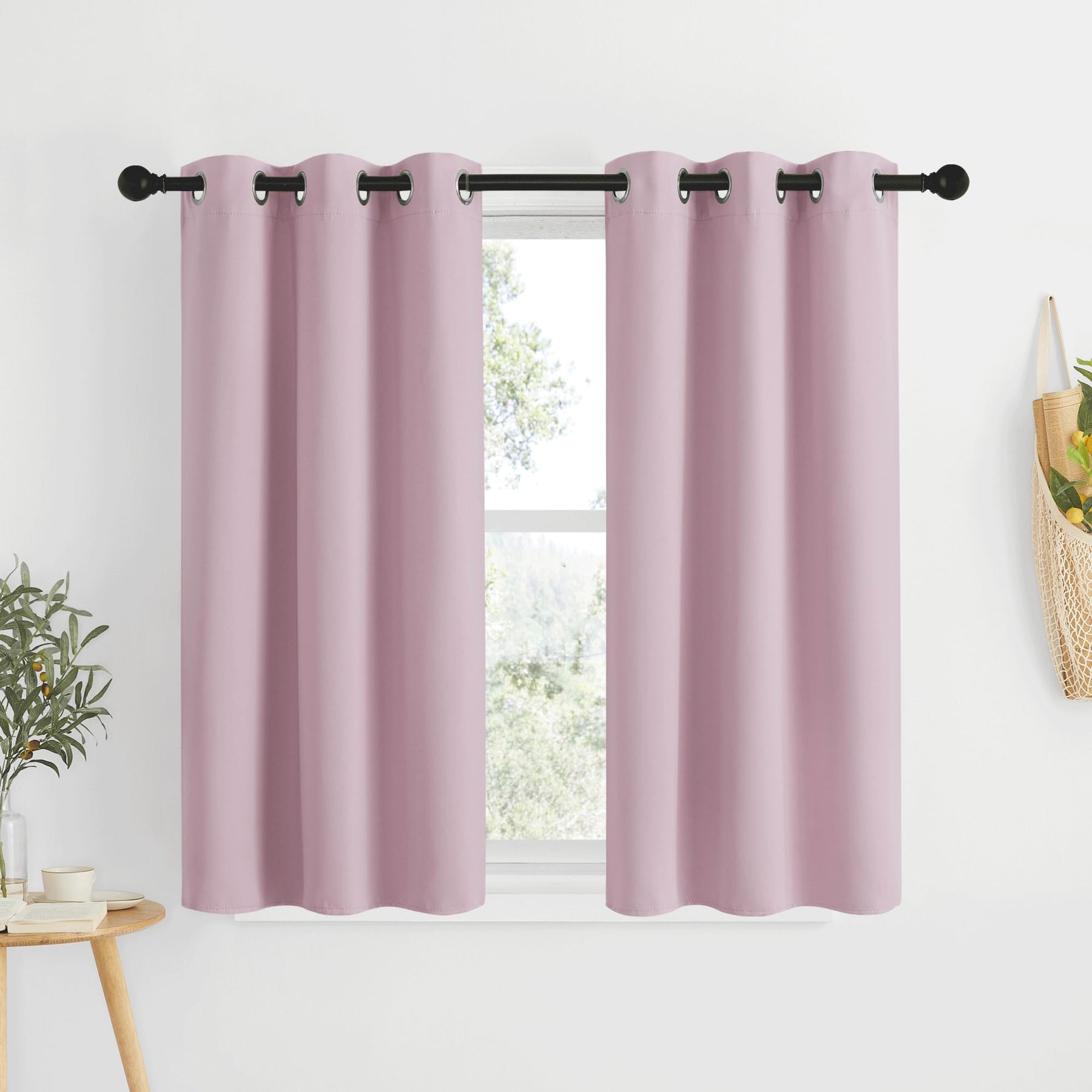 Grommet Blackout Curtains Set for Windows