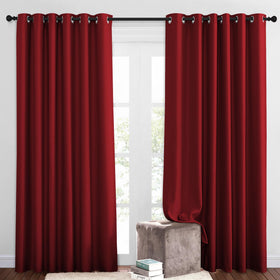 Grommet Blackout Curtains Set for Windows