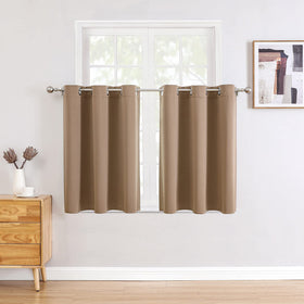 Grommet Blackout Curtains Set for Bedroom & Living Room