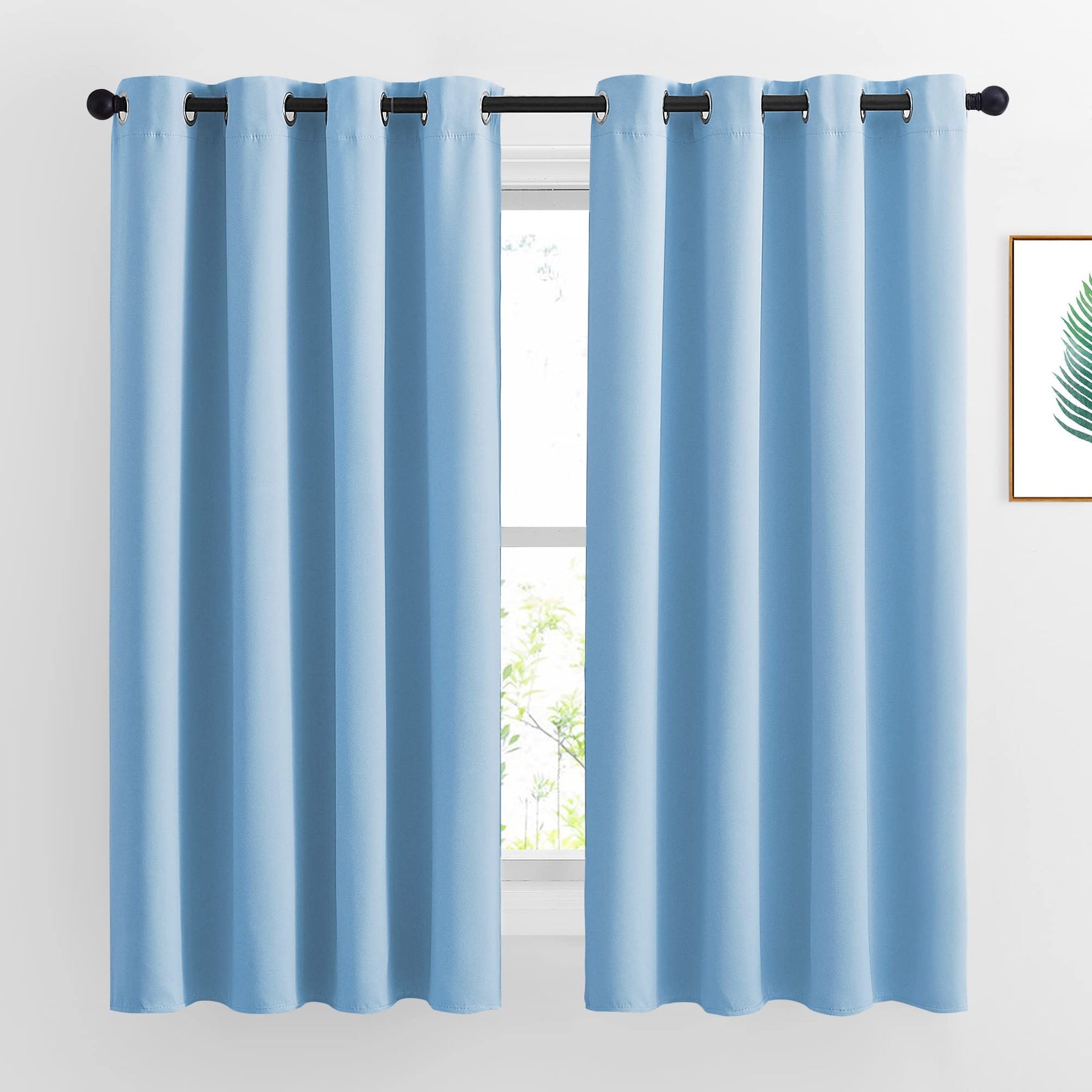 Grommet Blackout Curtains Set for Windows