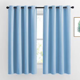 Grommet Blackout Curtains Set for Windows