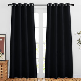 Grommet Blackout Curtains Set for Windows