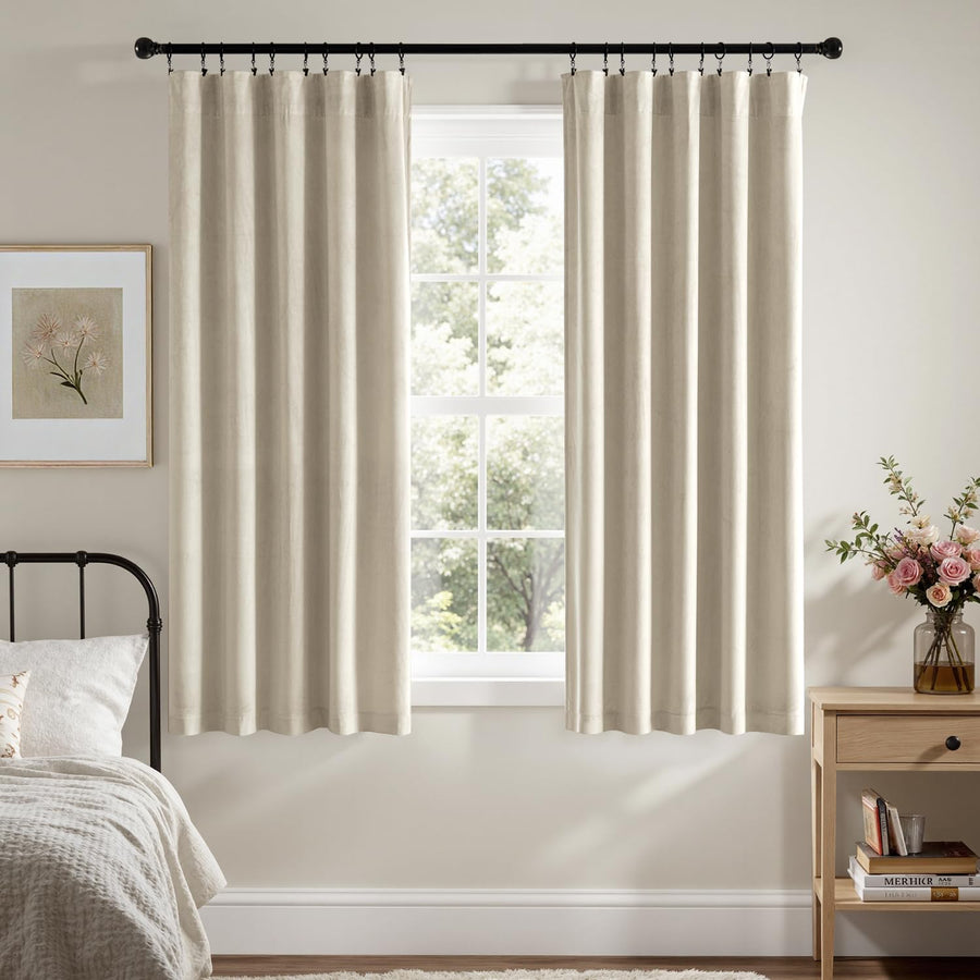 Luxury Velvet Blackout Curtains Set