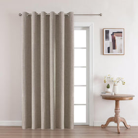 Joydeco 52 Inch Wide Bedroom 100% Faxu Linen Textured Privacy Curtains